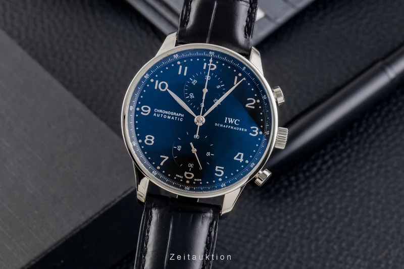 IWC Portugieser chronograph steel automatic men's watch IW371447 LP: 9100EUR [2601271]