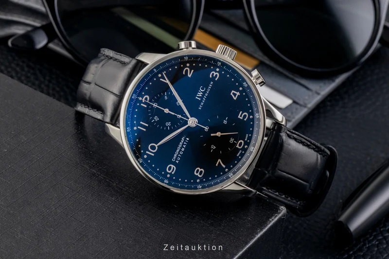 IWC Portugieser chronograph steel automatic men's watch IW371447 LP: 9100EUR [2601271]