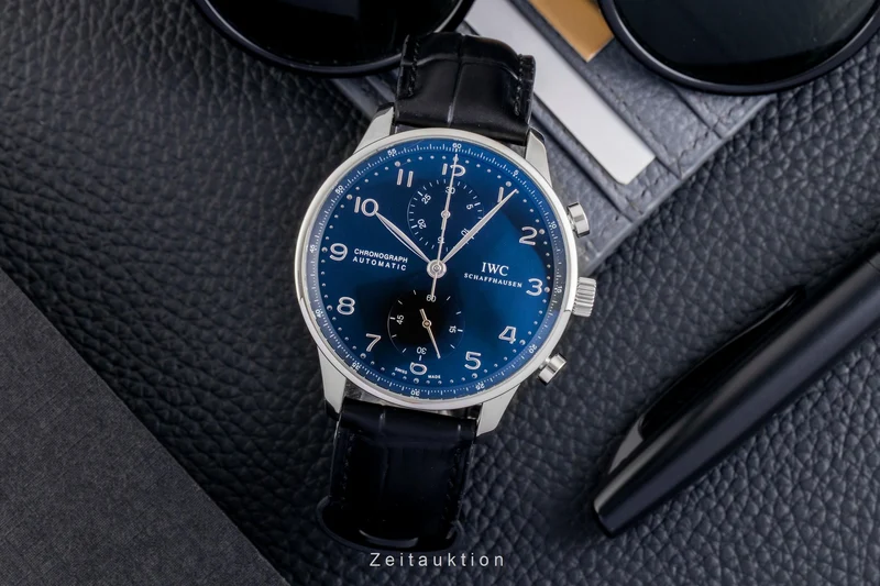 IWC Portugieser chronograph steel automatic men's watch IW371447 LP: 9100EUR [2601271]