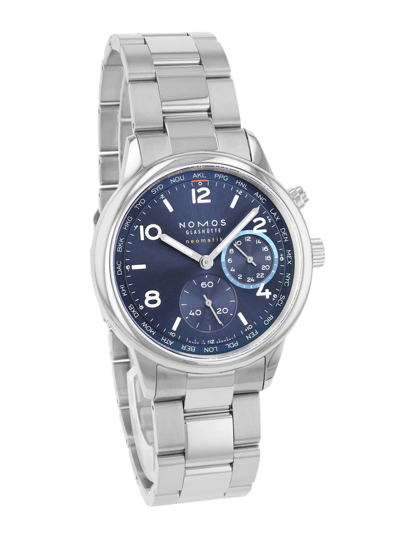 NOMOS Glashütte Club Sport Neomatik Weltzeit Blau