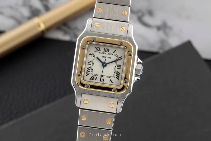 Cartier Santos steel / gold automatic women's watch 0902 [2600896]