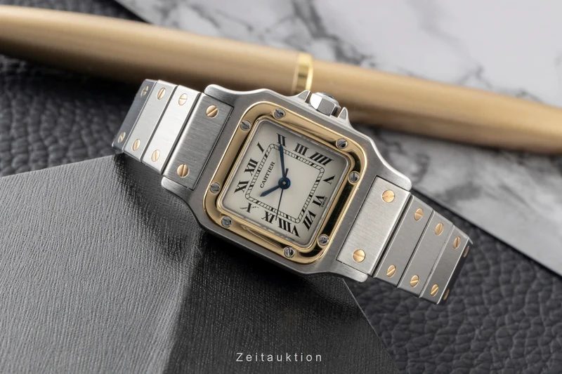 Cartier Santos steel / gold automatic women's watch 0902 [2600896]