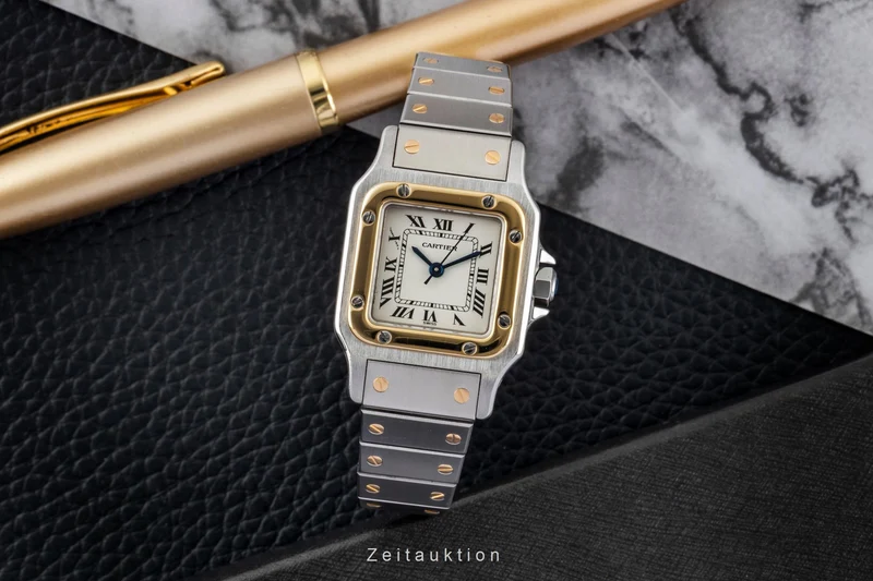 Cartier Santos steel / gold automatic women's watch 0902 [2600896]