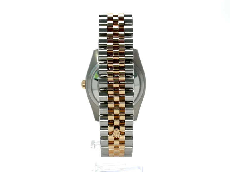 Rolex Datejust 36 Edelstahl Roségold 116201 Silber Jubile DIA Jubile-Band aus 2021