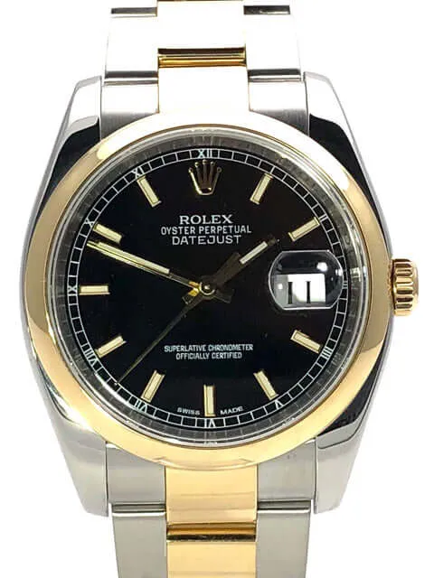 Rolex Datejust 36 116203 Schwarz aus 2012