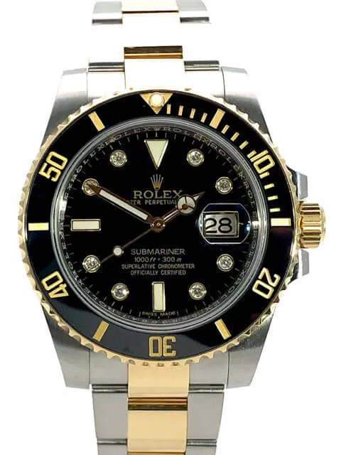 Rolex Submariner Date 116613LN Edelstahl Gelbgold Diamant aus 2020