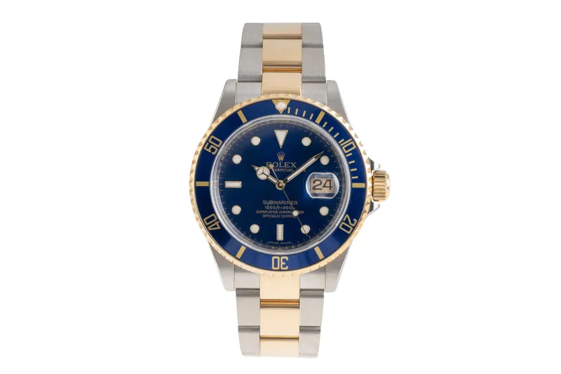 Rolex Submariner steel / gold automatic men's watch 16613 T [2601403]