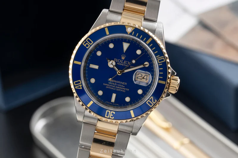 Rolex Submariner steel / gold automatic men's watch 16613 T [2601403]