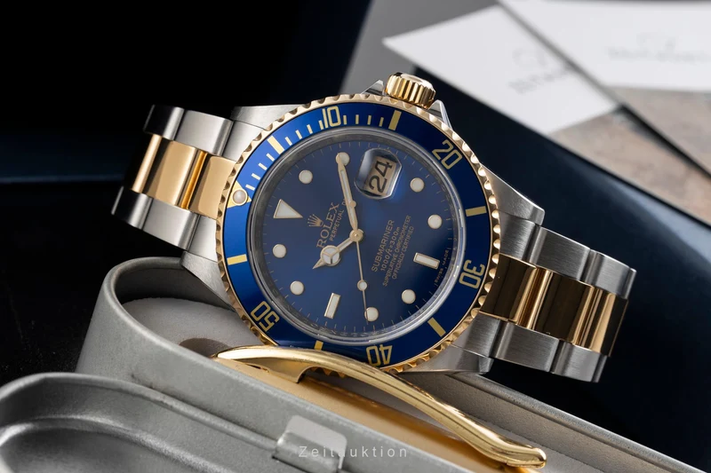 Rolex Submariner steel / gold automatic men's watch 16613 T [2601403]