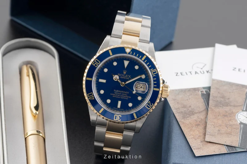 Rolex Submariner steel / gold automatic men's watch 16613 T [2601403]