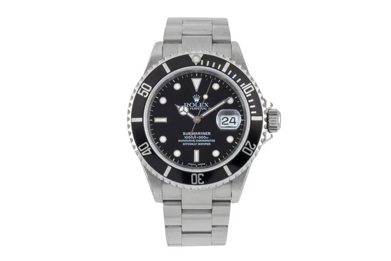 Rolex Submariner steel automatic men's watch 16610 T [2601454]