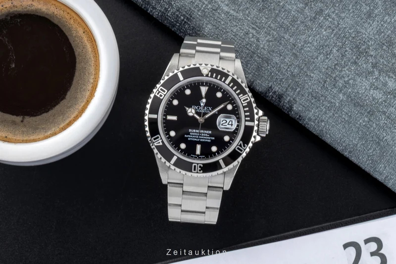 Rolex Submariner steel automatic men's watch 16610 T [2601454]