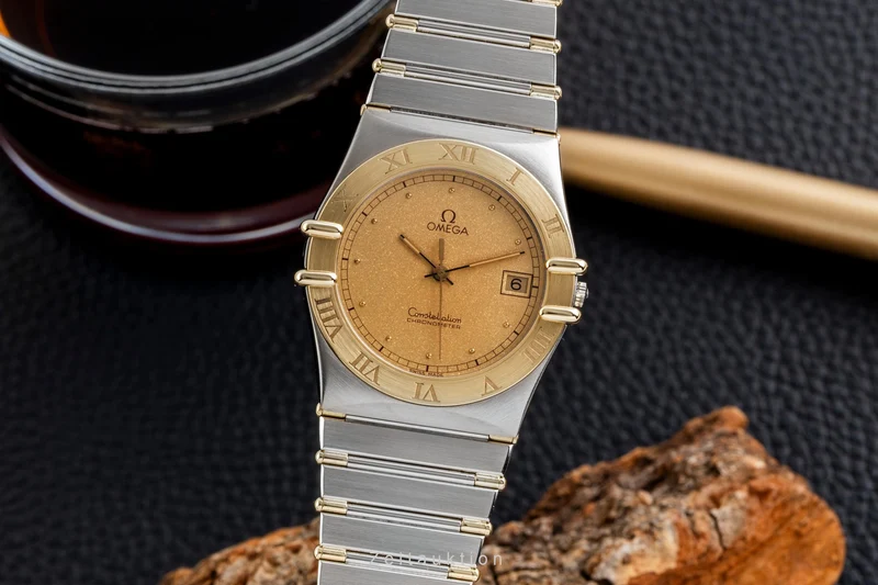 Omega Constellation steel / gold quartz men's watch 198.0136 398.0864 [2601130]