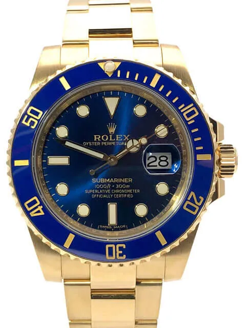 Rolex Submariner Date Gelbgold 116618LB ungetragen LC100 aus 2019
