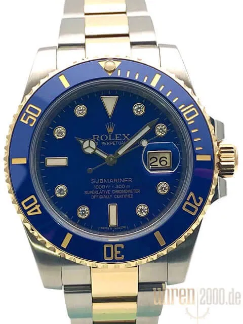 Rolex Submariner Date 116613LB Diamant LC100 aus 2014