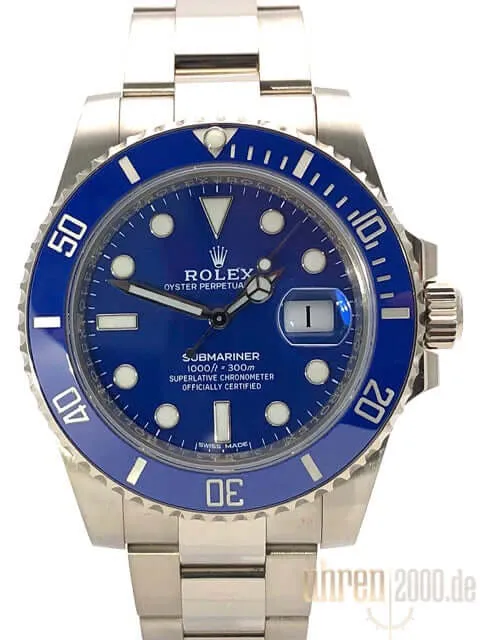 Rolex Submariner Date Weißgold 116619LB ungetragen aus 2019