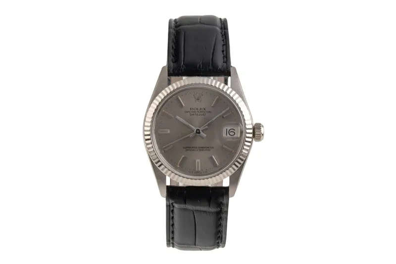 Rolex Datejust 18 ct white gold automatic women's watch 6827 Vintage [2601073]