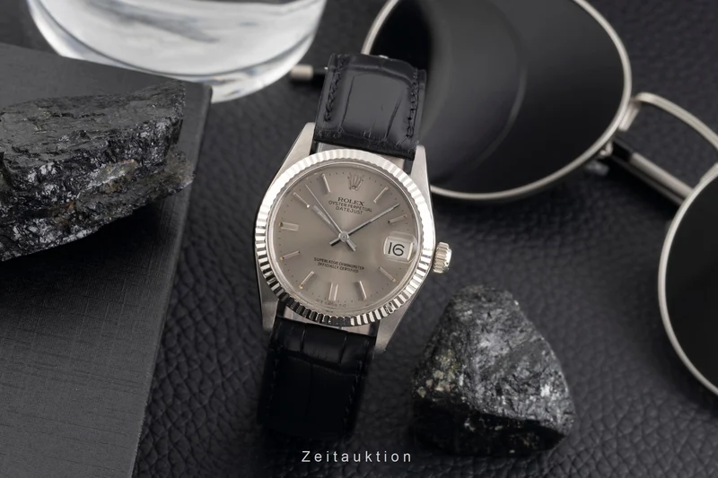Rolex Datejust 18 ct white gold automatic women's watch 6827 Vintage [2601073]