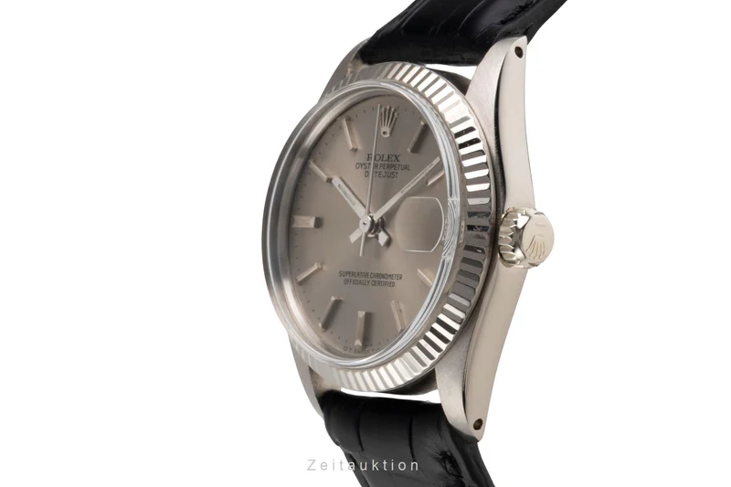Rolex Datejust 18 ct white gold automatic women's watch 6827 Vintage [2601073]