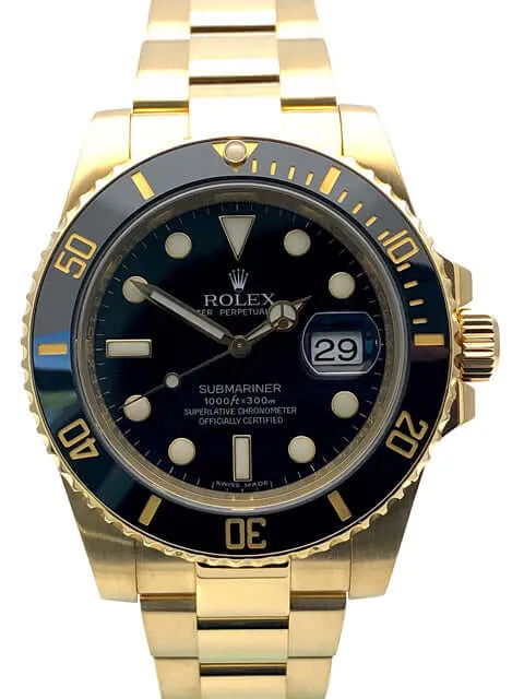 Rolex Submariner Date Gelbgold 116618LN aus 2009