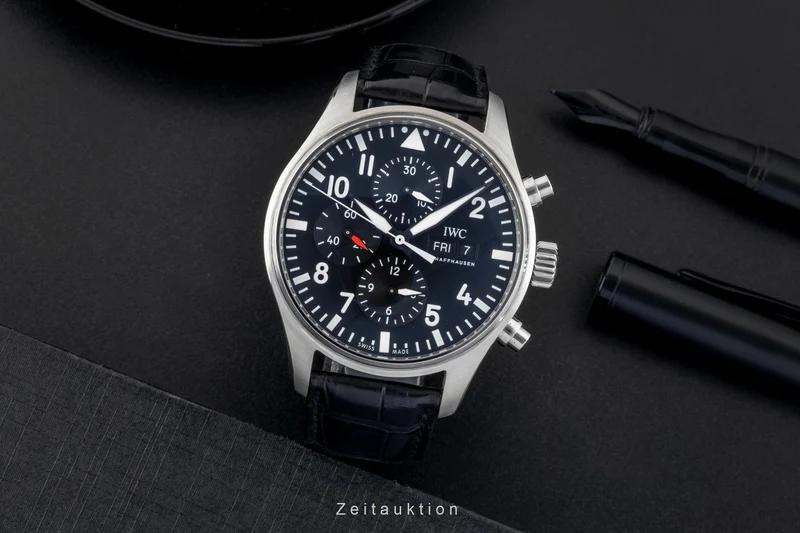 IWC Fliegerchronograph chronograph steel automatic men's watch IW377709 [2601026]