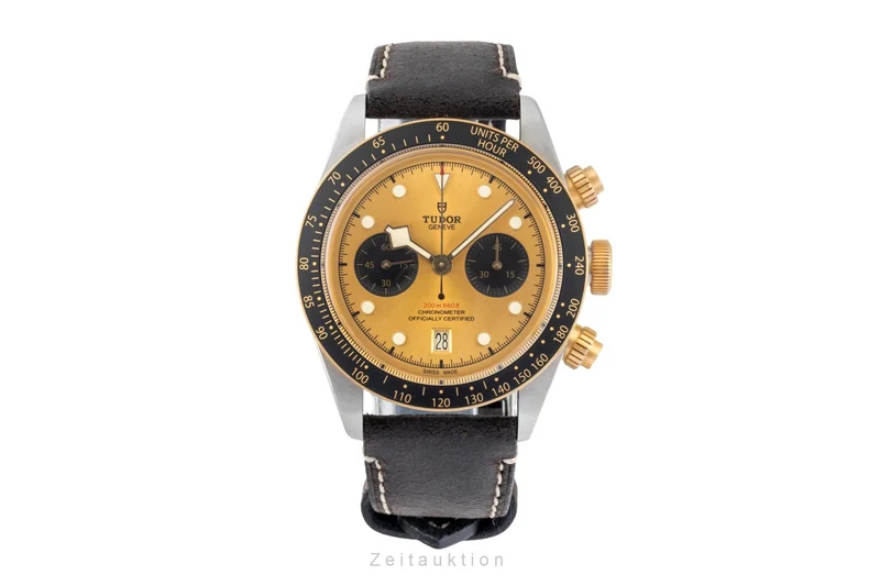 Tudor Heritage Black Bay chronograph steel / gold automatic men's watch 79363N LP: 6790EUR [2601468]