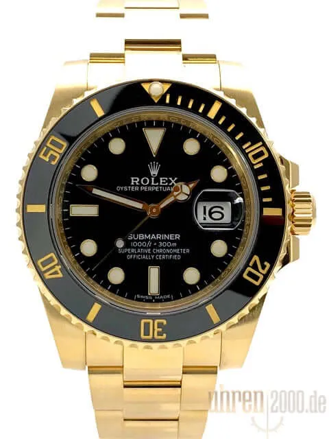 Rolex Submariner Date 116618LN Gelbgold ungetragen aus 2018