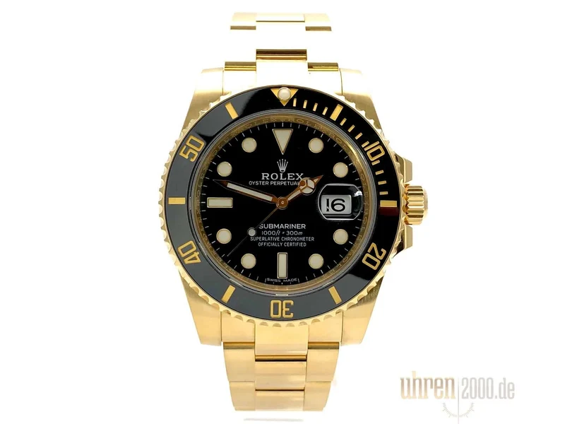 Rolex Submariner Date 116618LN Gelbgold ungetragen aus 2018