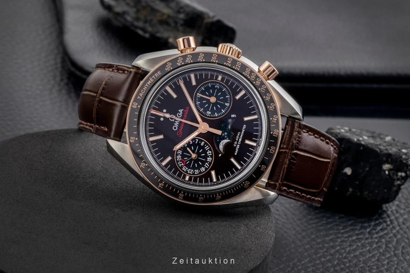 Omega Speedmaster chronograph steel / gold automatic men's watch 304.23.44.52.13.001 LP: 17500EUR [2601226]