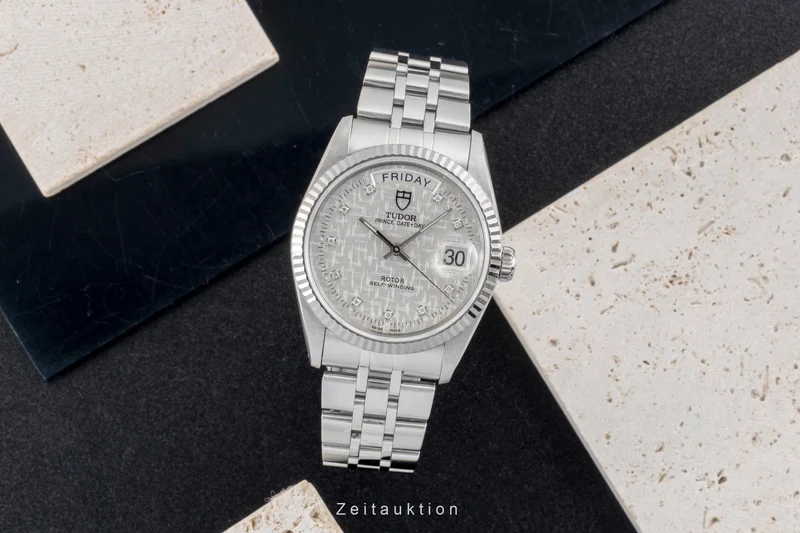 Tudor Date-Day steel / gold automatic men's watch 76214 [2601121]
