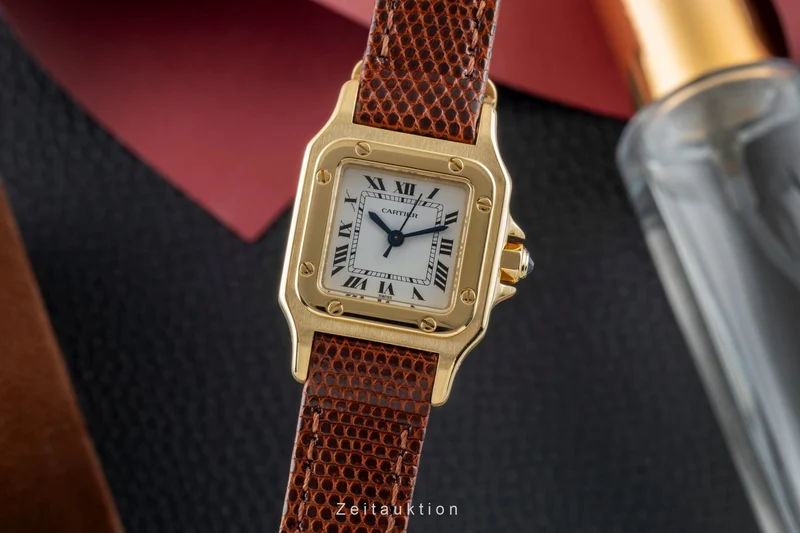Cartier Santos 18 ct gold automatic women's watch 0901 [2600745]