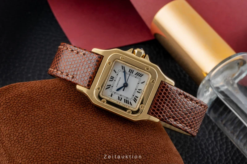 Cartier Santos 18 ct gold automatic women's watch 0901 [2600745]