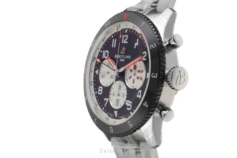 Breitling Super Avi steel automatic men's watch YB04451A1B1A1 LP: 11600EUR [2601332]