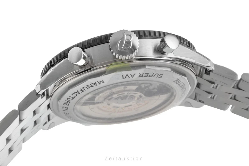 Breitling Super Avi steel automatic men's watch YB04451A1B1A1 LP: 11600EUR [2601332]