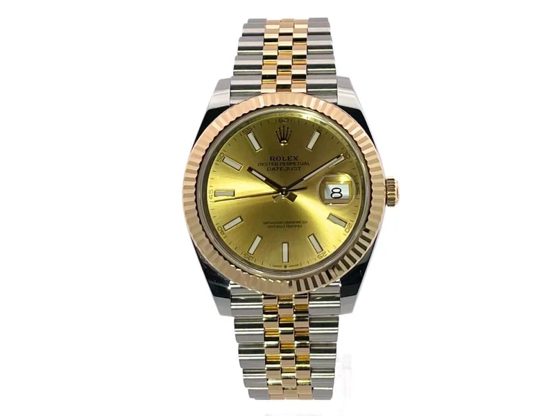 Rolex Datejust 41 Edelstahl Gelbgold 126333 Champagner Jubile-Band