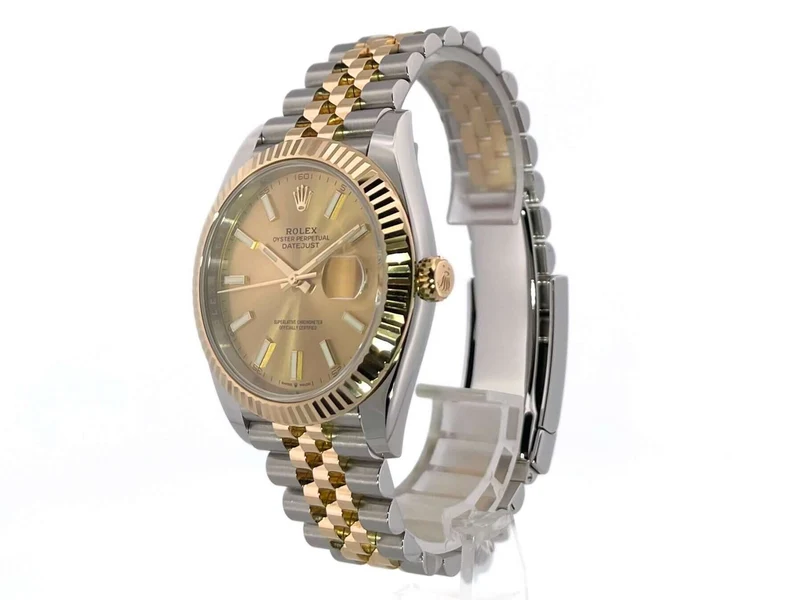 Rolex Datejust 41 Edelstahl Gelbgold 126333 Champagner Jubile-Band