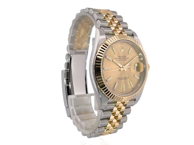 Rolex Datejust 41 Edelstahl Gelbgold 126333 Champagner Jubile-Band