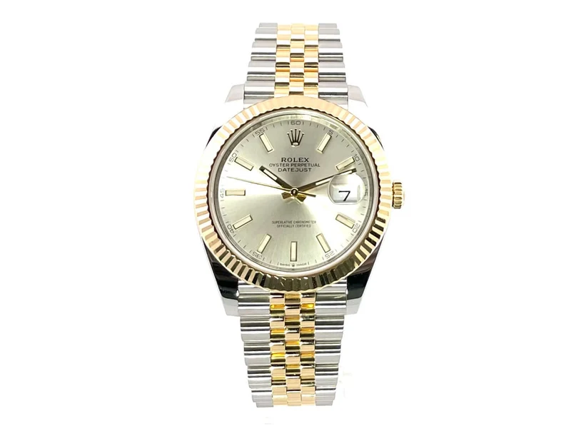 Rolex Datejust 41 Edelstahl Gelbgold 126333 Silber Jubile-Band