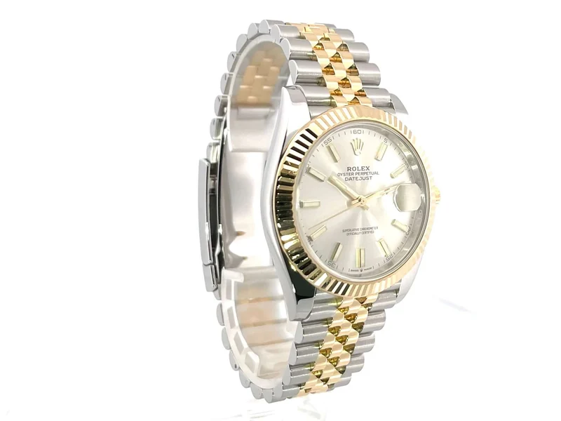 Rolex Datejust 41 Edelstahl Gelbgold 126333 Silber Jubile-Band