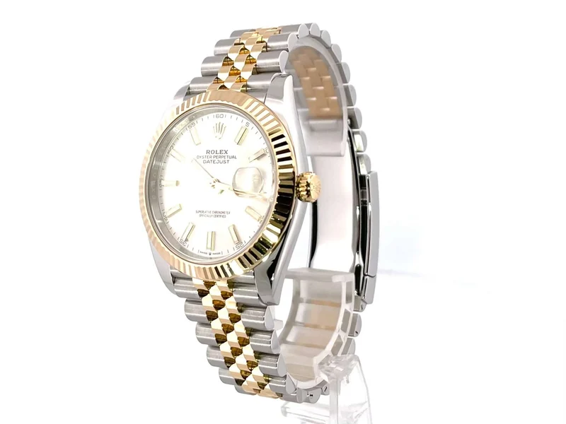 Rolex Datejust 41 Edelstahl Gelbgold 126333 Silber Jubile-Band
