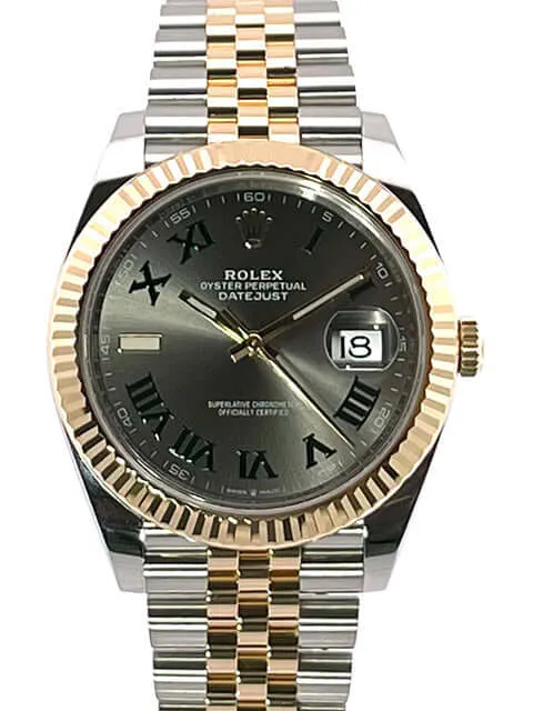 Rolex Datejust 41 Edelstahl Gelbgold 126333 Slate Jubile-Band aus 2021