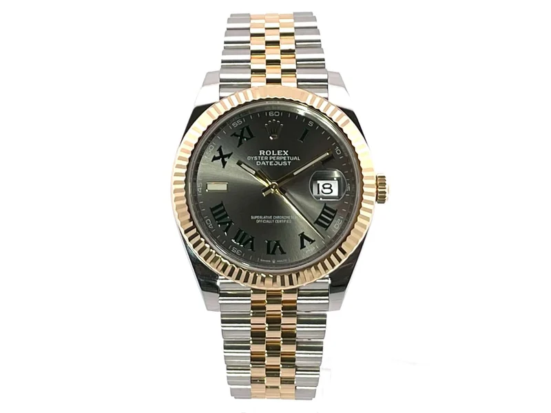 Rolex Datejust 41 Edelstahl Gelbgold 126333 Slate Jubile-Band aus 2021