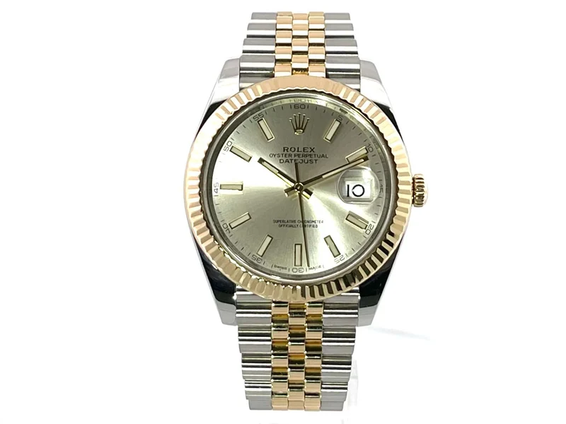 Rolex Datejust 41 Edelstahl Gelbgold 126333 Silber Jubile-Band aus 2018