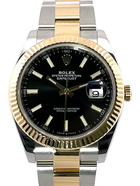 Rolex Datejust 41 Edelstahl Gelbgold 126333 Schwarz 2020