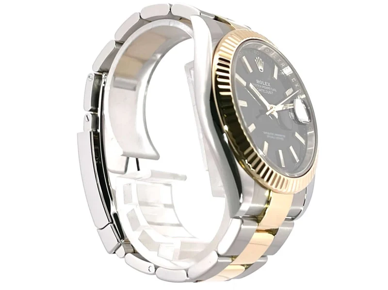 Rolex Datejust 41 Edelstahl Gelbgold 126333 Schwarz 2019 LC100