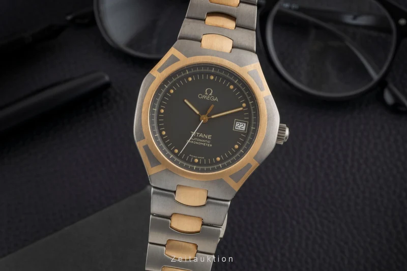 Omega Seamaster titanium / gold automatic men's watch 368.0885 Vintage [2600436]