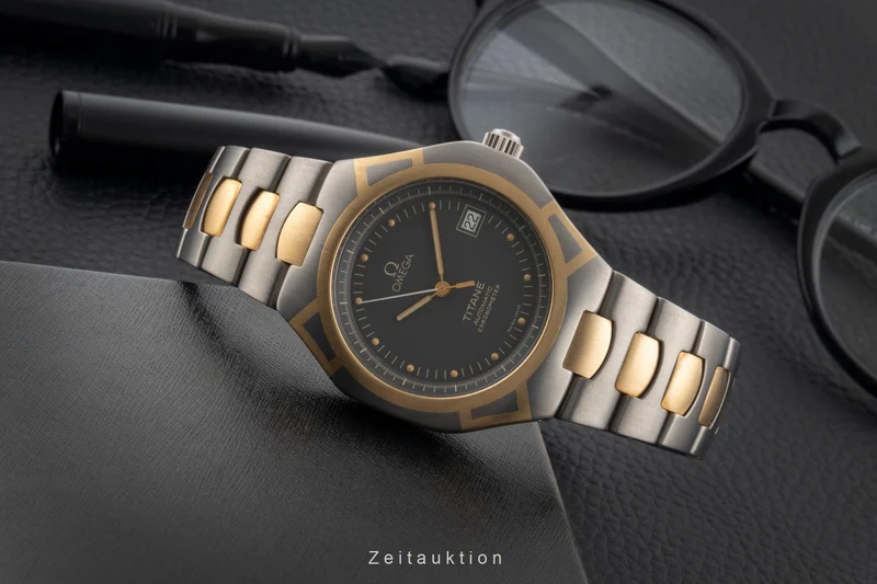 Omega Seamaster titanium / gold automatic men's watch 368.0885 Vintage [2600436]