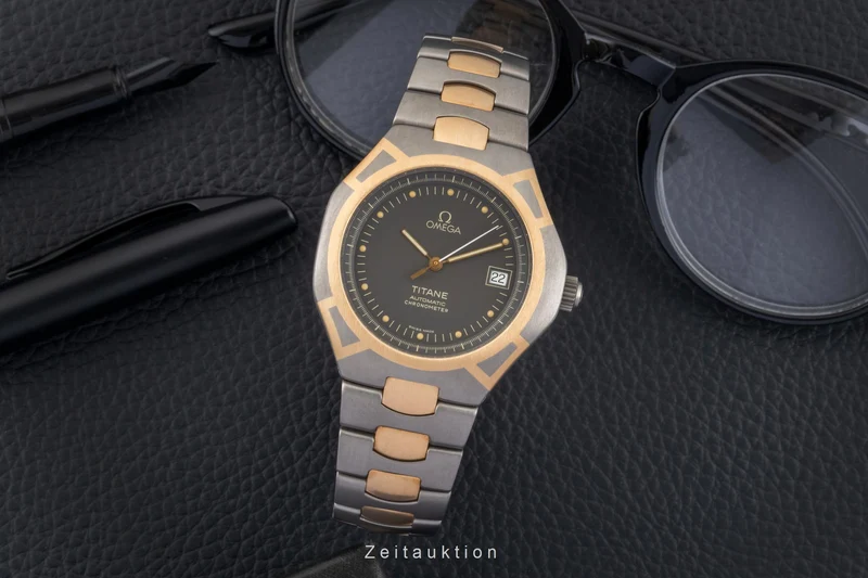 Omega Seamaster titanium / gold automatic men's watch 368.0885 Vintage [2600436]
