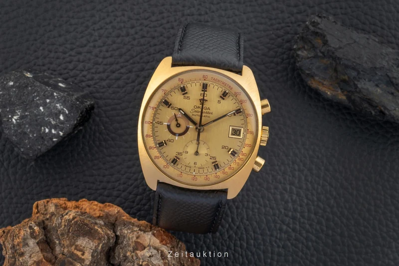 Omega Seamaster chronograph gilt-brass automatic men's watch 176.007 Vintage [2600148]