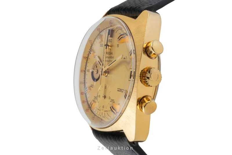 Omega Seamaster chronograph gilt-brass automatic men's watch 176.007 Vintage [2600148]